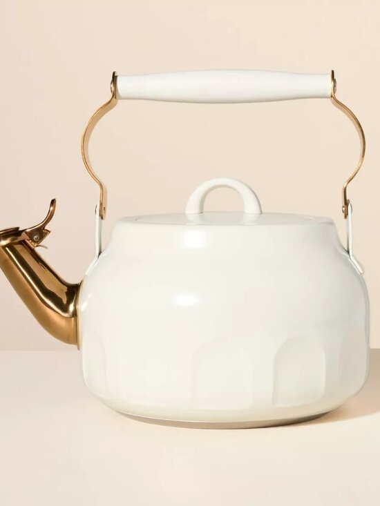 Hearth & Hand Other - 2qt Stainless Steel Arch Cutout Teapot Cream - Hearth & Hand Magnolia, Target